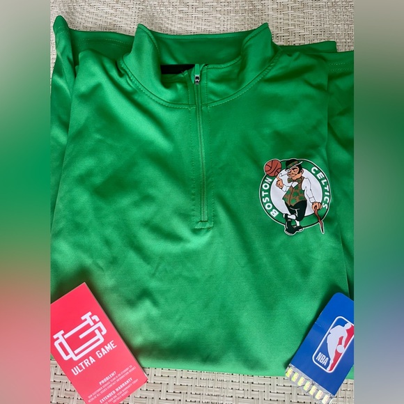Boston Celtics Antigua Intent Quarter-Zip Top - Kelly Green. Official. Size M. - Picture 3 of 11